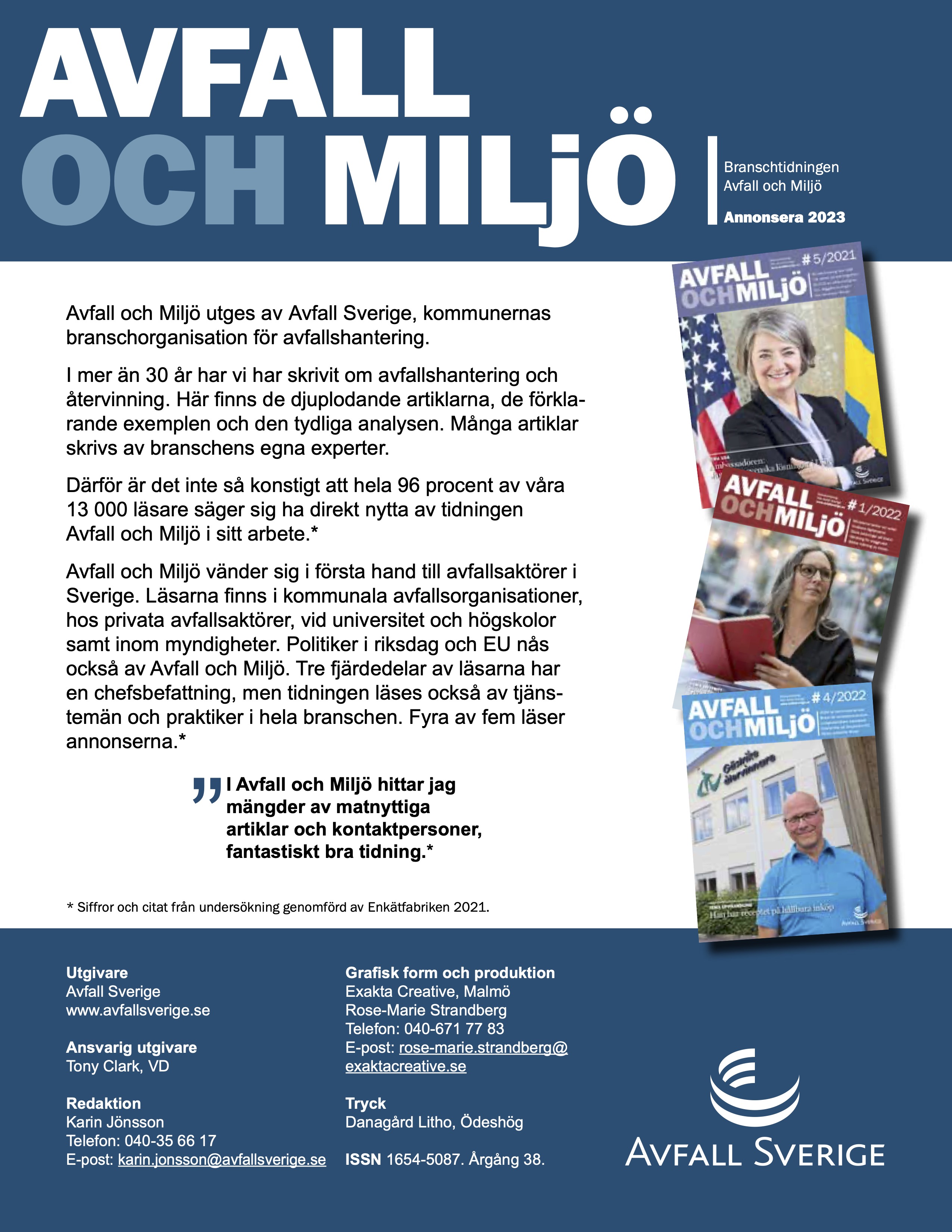 Annonsera I Avfall Och Miljö 2023